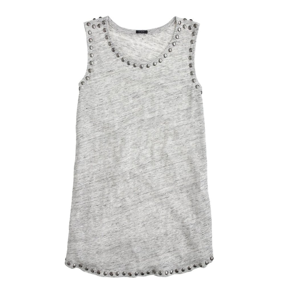 NEW J. Crew Linen studded tank, Medium